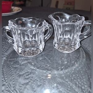 Old Williamsburg Clear Sugar And Cream Set